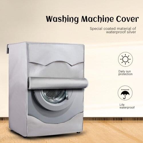 Waterproof Cover Washing Fully Automatic Drum Oxford Cloth Dryer Polyester Silver Machine Cover Dustproof Washing Machine Cover