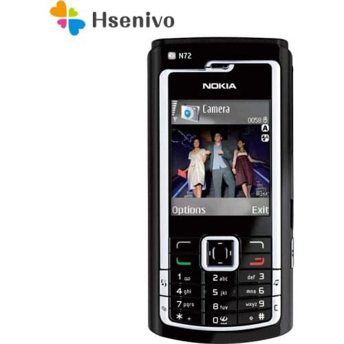 N72 Original NOKIA N72 Mobile Cell Phone & Russian Arabic Keyboard & One year warranty Free shipping