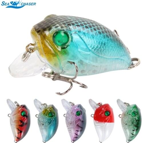1PCS 45mm 8g Crank Fishing Lure Artificial Hard Bait Topwater Crankbait Wobblers 3D Eyes Swimbait Minnow Pesca Fish