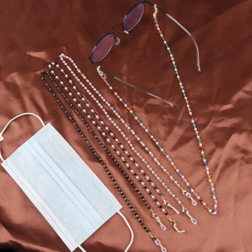 1Pc Fashion Imitation Pearl Glasses Chain Anti-lost Face Mask Hanging Rope Lanyard Sunglasses Spectacles Holder Slip Metal Chain