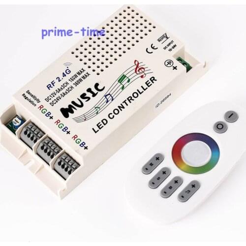 2.4G DC12-24V Wireless RF Remote Control LED Music Controller RGB led Controller 3-Port for RGB LED Strips