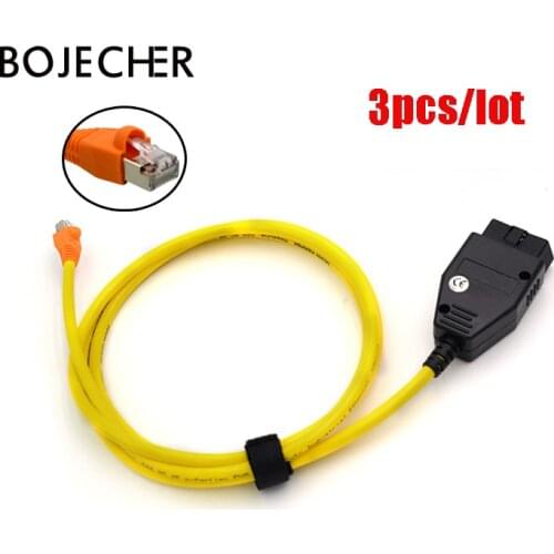 3pcs/lot ESYS Data Cable ENET Ethernet to OBD E-SYS ICOM Coding for F-serie car diagnostic-tool Cable