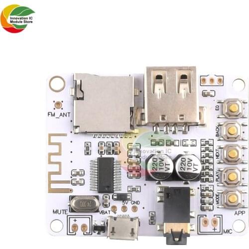 5V 2.1A Wireless Stereo Music Bluetooth Audio Receiver board with USB TF card Slot decoding playback preamp output A7-004 Module