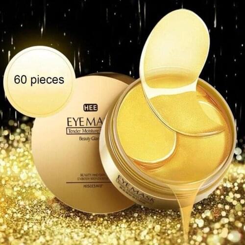 60 Stickers/30 Pairs Hanser Gold Rejuvenation Lady Eye Mask Hanse Green Tourmaline Seaweed Lady Eye Mask Gold Mask Eye Bag