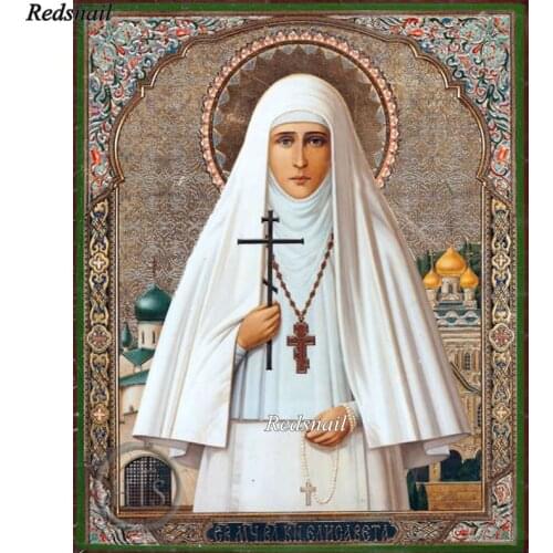 Diamond Painting St.New-Martyr Grand Duchess Elizabeth 5d diamond Embroidery Diy Cross Stitch Orthodox Christian Icon YY2478