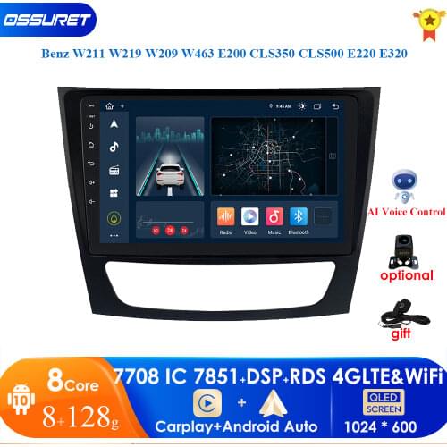 4GWIFI Android 10 car GPS player For Mercedes Benz E-class W211 E200 E220 E300 E350 E240 E270 E280 CLS CLASS W219 no 2din dvd