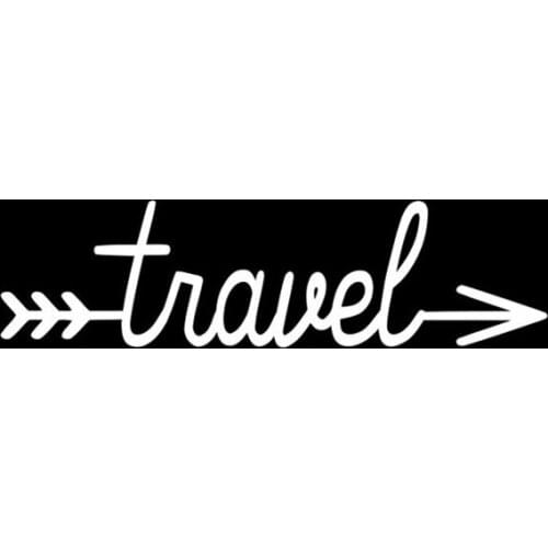 Black/Sliver Travel Arrow Decal Creative Car Sticker waterproof decals Car Styling Accessories Window Decor S953