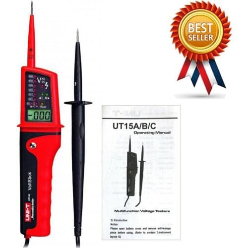 UNI-T UT15C Waterproof Digital Voltage Meter 24V~690V AC/DC Voltage Testers LCD Display Auto Range Phase Rotation Voltage Tester