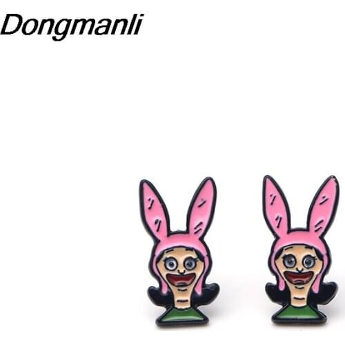 DMLSKY Cartoon Creative theme Earrings Cartoon Jewelry Prevent allergy Stud Earring Pendant for Kids Girls Cute Gifts M2142