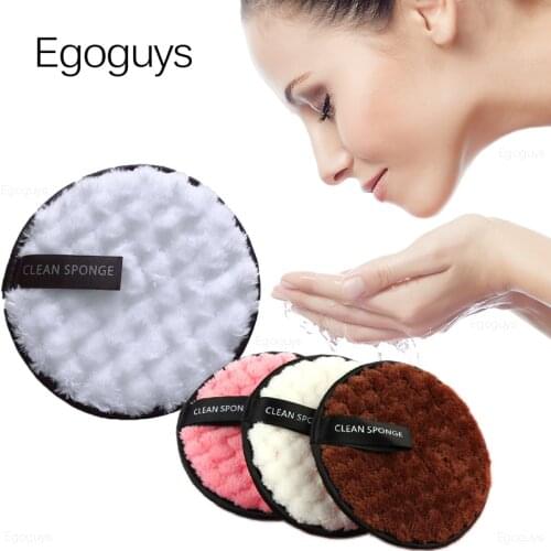 Colours Double Layer Two-sided Cotton MicroFiber Cloth Makeup Remover Sponge Pad Facial Cleaning Towel Cosmetic Powder Puff Tool