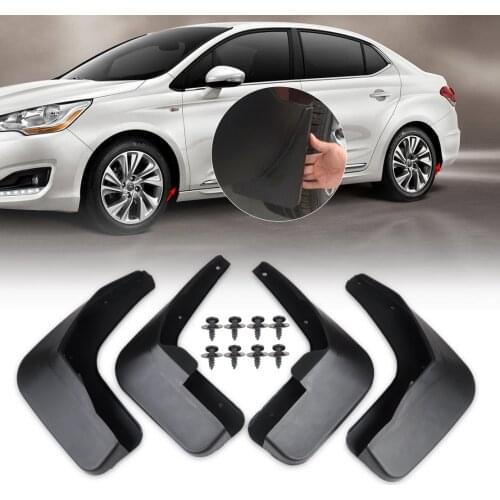 DWCX 4pcs Car Mud Flaps Splash Guards Flaps Mudguards For Citroen C4 Hatchback 2006 2007 2008 2009 2010 2011 2012 2013 2014