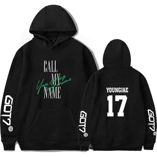Got7 YOUNGJAE 17 Kpop Hoodies Sweatshirt Fashion Men Women Hooded Pullover Unisex Long Sleeve Pocket Hoodie Hoody Tops Plus Size