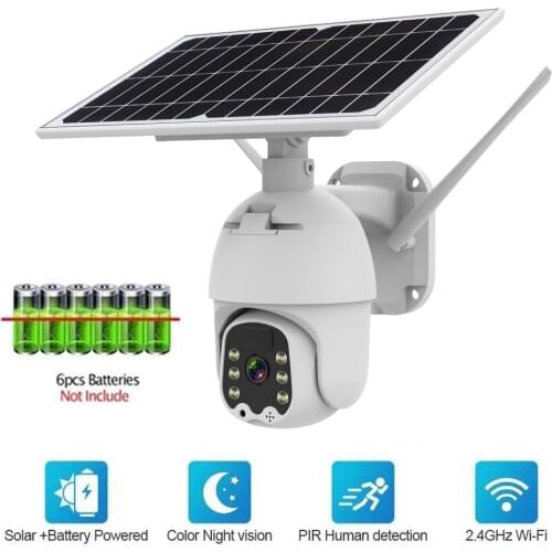 4G Sim Card IP Camera WiFi Solar PTZ Speed Dome Camera Security 1080P Low Power Consumption Wireless CCTV Outdoor Cam