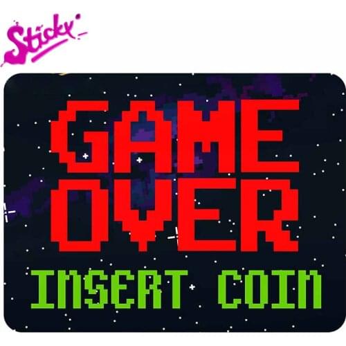 Game Over Retro Street Game Arcade Classics Anime Car Sticker Decal Decor Motorcycle Off-road Trunk Guitar Laptop PVC Vinyl