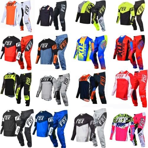 Motocross Racing Gear Set Flexair Mach 180 360 Combo Jersey Pants Mountain Bike Offroad Motor Motorcycle Kits Mens Scooter Suit