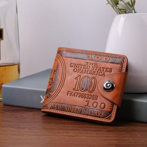 2021 Fashion Pu Leather Mens Wallet Dollar Price Wallet Casual Clutch Wallets Bag Credit Card Holder Male Money Purse Bag