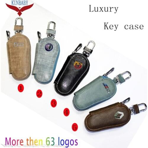 KUNBABY 10 Pcs/Lot New Fashion Leather Car Keys Bag Keys Chains Case Holder Key Wallet Bag Car Accessories Free Shipping NO.21