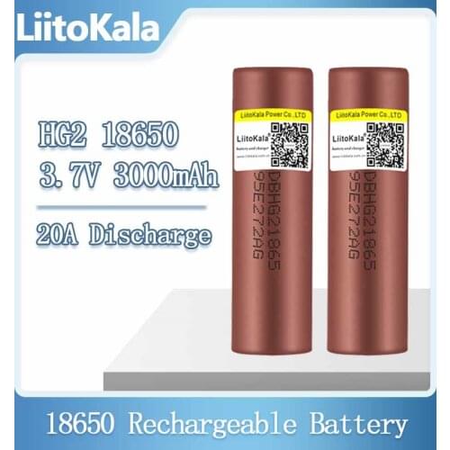Liitokala new Original HG2 18650 3000mAh battery 3.6v The discharge 30A Dedicated battery