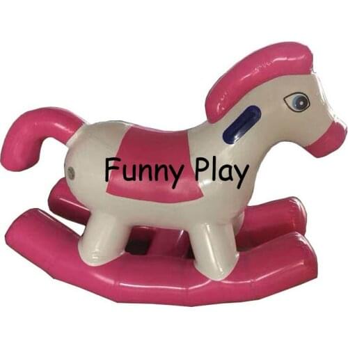 Rocking horse air sealed ride on inflatable animal interactive inflatable kids rocking horse adults game inflatable cockhorse