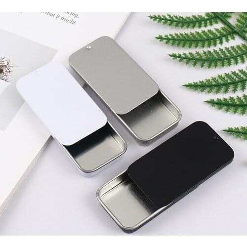 Mini Tin Box Bins Jar Rectangle Empty Iron Box Portable Lipstick Cream Storage for Wedding Jewelry Candy Pill Cases