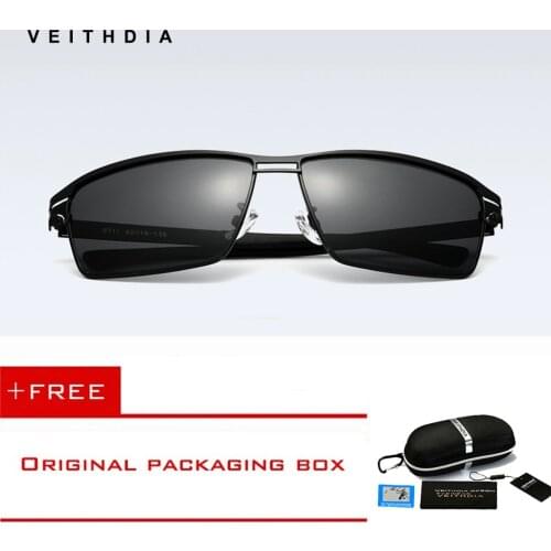 VEITHDIA Stainless Steel Mens Sunglasses Polarized Driving Oculos masculino Male Eyewear Accessories Sunglasses For Men 2711