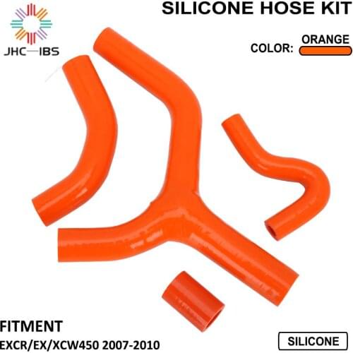 Motorcycle Silicone Water Cooling Tube Radiator Hose Kit Off-road Racing for KTM EXCR EXC XCW 450 2007 2008 2009 2010