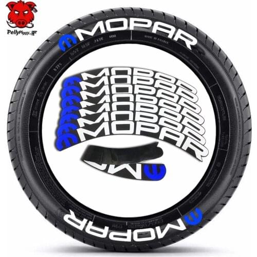 8pcs Car Tire Decor Stickers Car Tuning Universal 3D Permanent PVC Joined Tire Decor Decals Car Personalized Stickers