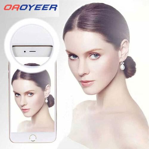 LED Lamps Selfie Light Ring Lighting Night Darkness Charge 36 LEDS Selfie Lamp Luminous Ring Clip For iPhone Plus photo light