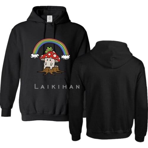 Harajuku Hoodie Sweatshirt Men Streetwear Shroomie and a frog Print Hoodies Tops Pullover mens hoody Hooded Sweatshirt clothes