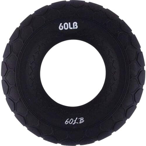 60LB 3"Hand Strength Finger Grip Muscle Power Training Ring Exerciser Black