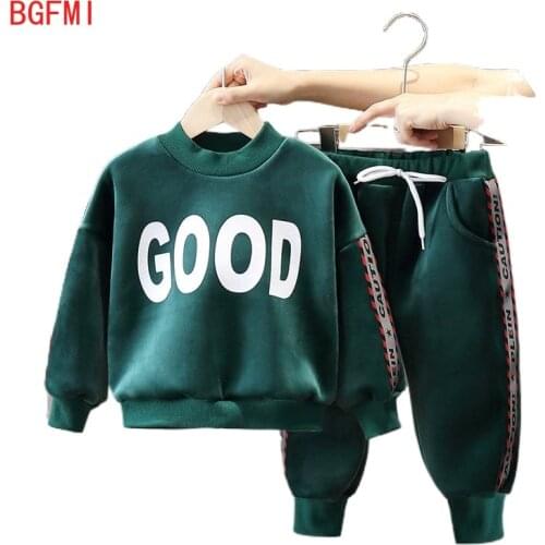 High Quality 0-4 Years Boys Gold Velvet Suit Girls Christmas Autumn Winter New Plus Velvet Letters Baby Autumn Two-sided Velvet
