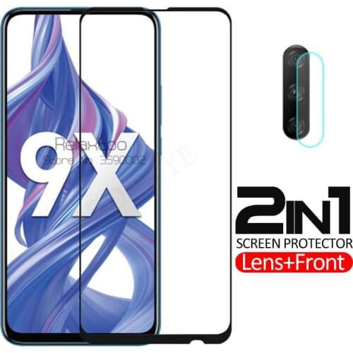 2 in 1 Camera lens protective Glass For huawei honor 9x Glass screen protector on honor 9 x honor9x x9 safety tempered Glas Film