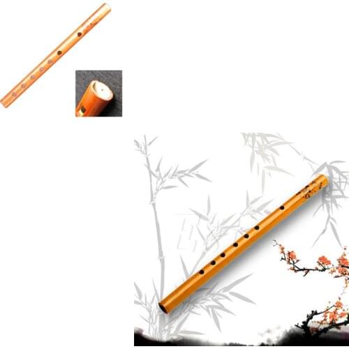 1PC IRIN Chinese Traditional 6 Holes Bamboo Flute Vertical Flute Clarinet Student Musical Instrument Wooden Color hot selling
