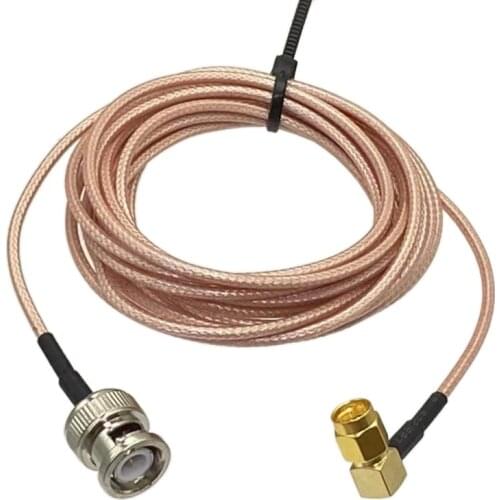 1Pcs RG316 SMA Male Plug Right Angle to BNC Male plug Connector RF Coaxial Jumper Pigtail Cable For Antenna 4inch~20M