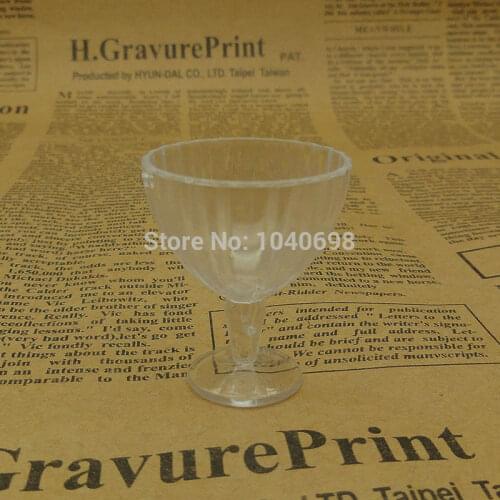 10pcs/lot Clear stripe cup imitation PVC Plastic glass 35mm Artificial Parfait Cups Miniature Food Deco Part