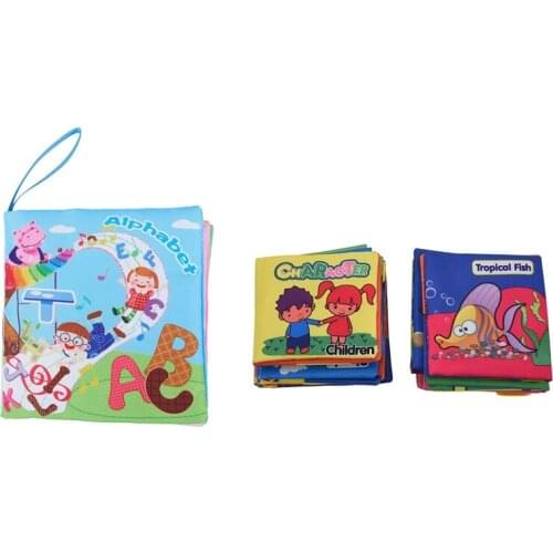 10-Pack Non Toxic Fabric Baby Cloth Books Early Education Toys Activity Crinkle Cloth Book Toddler