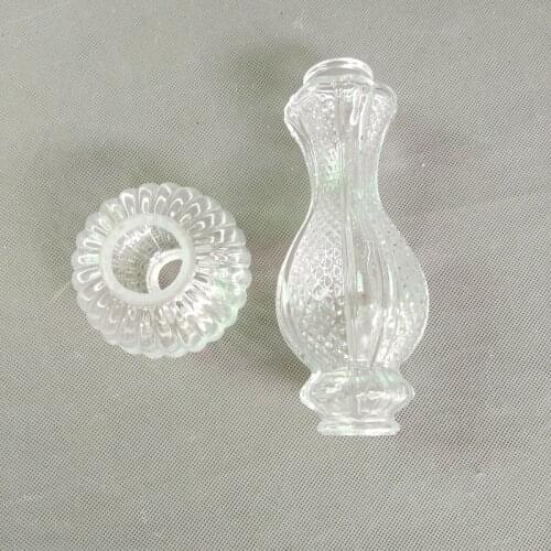 168x68mm clear chandelier corn shaped central pillar decorated vase for crystal chandelier