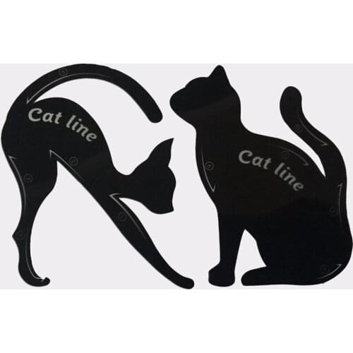 2Pcs Eye Liner Makeup Cat Eye Eyeliner Stencil New Design Eyeliner Stencil Models Eyebrow Eyes Liner Template Shaper Tool T0494