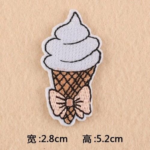 50pcs/Lot Ice Cream Lollipop Embroidery Patches Letters Clothing Decoration Accessories Diy Iron Heat Transfer Applique