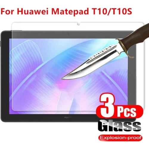 9H Tempered Glass For Huawei MatePad T10S 10.1 2020 Steel Film Tablet Screen Protector for MatePad T10 AGS3-W09 AGS3-L09 3Pcs