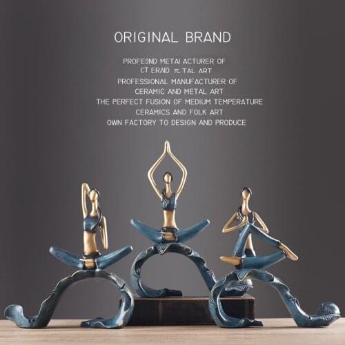 American Resin Zen Yoga Character Ornaments Art Home Livingroom Table Accessories Crafts Office TV Cabinet Furnishing Decoration