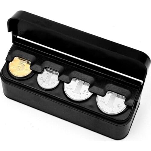 Automatic Euro Coin Organizer Storage Modern Style Contains Coins Purse Square Plastic Auto Coin Box Accessories