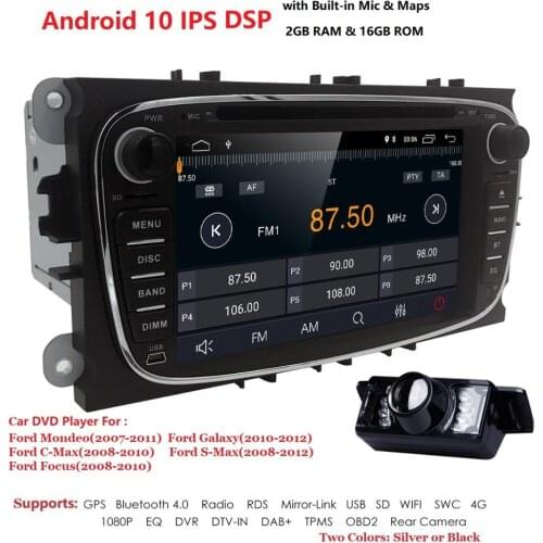 DSP IPS Android Car DVD Player 2Din radio GPS Navi for Ford Focus Mondeo Kuga C-MAX S-MAX Galaxy 2005-2011 Audio Stereo HeadUnit