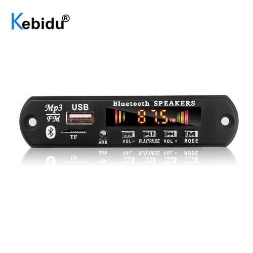 Kebidu 5V 12V Bluetooth MP3 Decoder Board Wireless MP3 Player Audio Module USB TF FM Radio With Remote Control For Car Kit