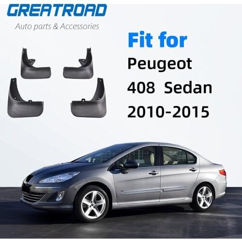 For Peugeot 408 Sedan Mudflaps Splash Guards Mud Flap 2010-2015 Mudguard Fender 2011 2012 2013 2014 Front Rear Car Mud Flaps