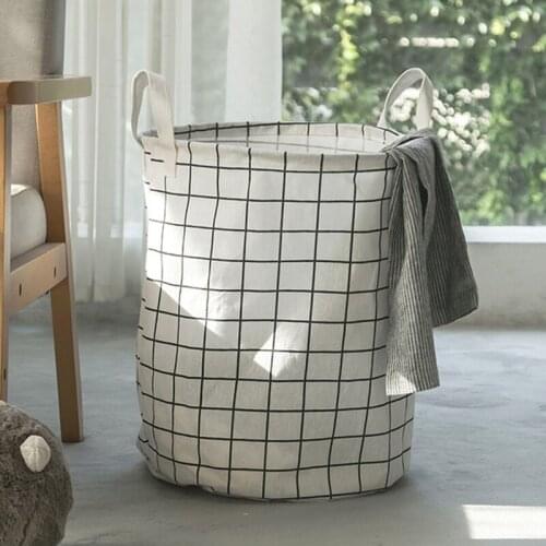 Household Laundry Basket Foldable Hamper Storage Bucket Bathroom Laundry Organizer Storage Basket Fabric Toy Organizer