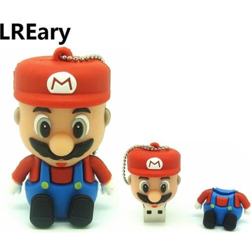 Cartoon Super Mario usb flash drive real capacity pen drive flashdrive 32GB 16GB 8GB 4GB pendrive flash memory stick drive