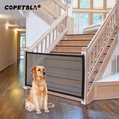 Hot Fashion Dog Gate Ingenious Mesh Dog Fence For Indoor and Outdoor Safe Pet Dog gate Safety Enclosure Pet supplies Dropship