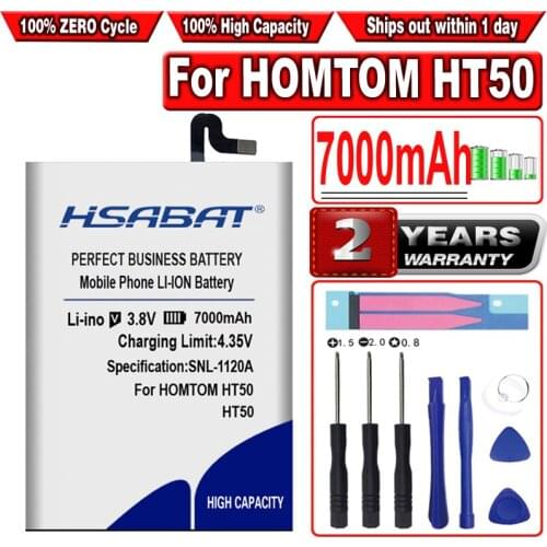 HSABAT HT50 6800mAh High Capacity Battery for HOMTOM HT50 free shipping