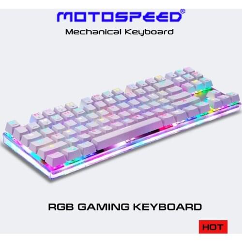 Gaming Mechanical Keyboard Blue Red Switch USB RGB Backlit Wired Keyboard 87 key Anti-ghosting For Game Laptop PC Computer Gamer